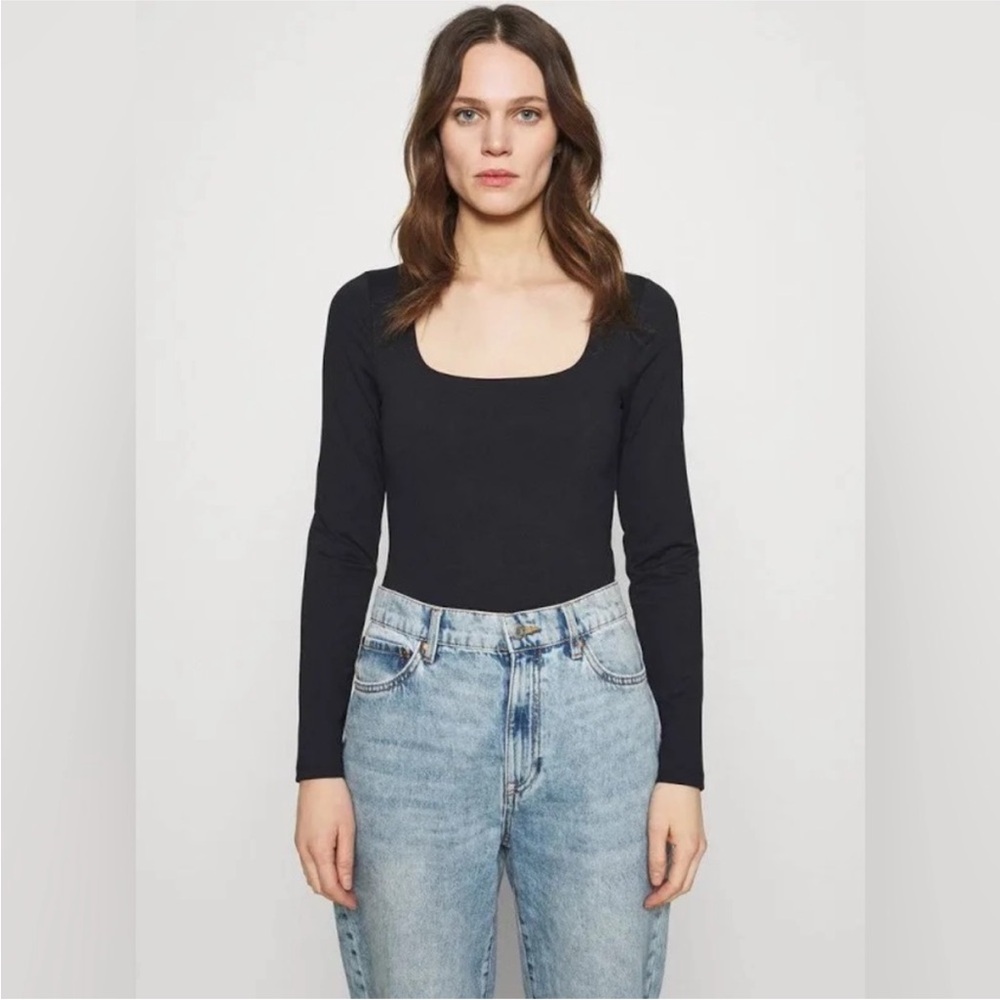 Abercrombie & Fitch Black Long Sleeve Bodysuit